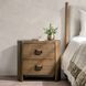 Kyrie Tawny Brown 2 Drawer Nightstand with USB Charging