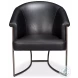 Nagel Onyx Black Leather Chair