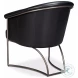 Nagel Onyx Black Leather Chair