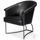 Nagel Onyx Black Leather Chair