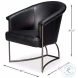 Nagel Onyx Black Leather Chair