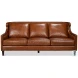 Philipe Havana Brown Distilled Leather Sofa