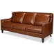 Philipe Havana Brown Distilled Leather Sofa