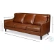 Philipe Havana Brown Distilled Leather Sofa