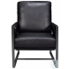 Edmonds Onyx Black Leather Chair