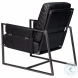 Edmonds Onyx Black Leather Chair