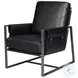 Edmonds Onyx Black Leather Chair