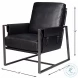 Edmonds Onyx Black Leather Chair