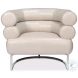 Rondo Crystal White Leather Chair