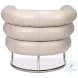 Rondo Crystal White Leather Chair