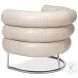 Rondo Crystal White Leather Chair