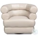 Rondo Crystal White Swivel Chair