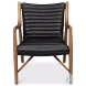 Singletary Onyx Black Leather Chair