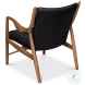 Singletary Onyx Black Leather Chair