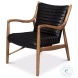 Singletary Onyx Black Leather Chair