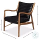 Singletary Onyx Black Leather Chair