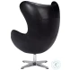 Jacobean Onyx Black Egg Chair
