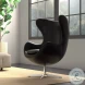 Jacobean Onyx Black Egg Chair