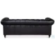 Castered Onyx Black Sofa