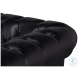 Castered Onyx Black Sofa