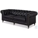 Castered Onyx Black Sofa
