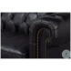 Castered Onyx Black Sofa