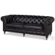 Castered Onyx Black Sofa