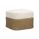 Axel Cream Performance Fabric Upholstered Outdoor Square Ottoman