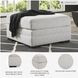 Koralynn Stone Performance Fabric Oversized Accent Ottoman