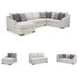 Koralynn Stone 3 Piece Performance Fabric Sectional with LAF Chaise