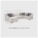 Koralynn Stone 3 Piece Performance Fabric Sectional with LAF Chaise