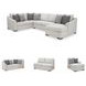 Koralynn Stone 3 Piece Performance Fabric Sectional with RAF Chaise