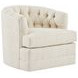 Cliffhaven Beige Fabric Upholstered Swivel Chair
