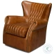 Bugatti Cuba Brown Swivel Chair