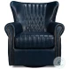 Bugatti Chateau Blue Swivel Chair