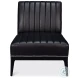Agave Onyx Black Leather Slipper Chair
