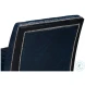 Agave Chateau Blue Leather Slipper Chair