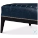 Agave Chateau Blue Leather Slipper Chair