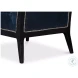 Agave Chateau Blue Leather Slipper Chair