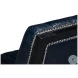 Agave Chateau Blue Leather Slipper Chair