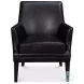 Royalton Ebony Black Leather Chair
