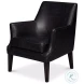Royalton Ebony Black Leather Chair