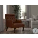 Benton Havana Brown Leather Chair