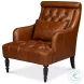 Benton Havana Brown Leather Chair