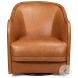 Braxton Columbia Brown Swivel Chair