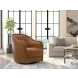 Braxton Columbia Brown Swivel Chair