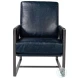 Edmonds Chateau Blue Leather Chair