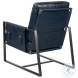 Edmonds Chateau Blue Leather Chair