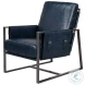 Edmonds Chateau Blue Leather Chair