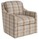 Glenhaven Beige and Brown Upholstered  Swivel Accent Chair by Barclay Butera